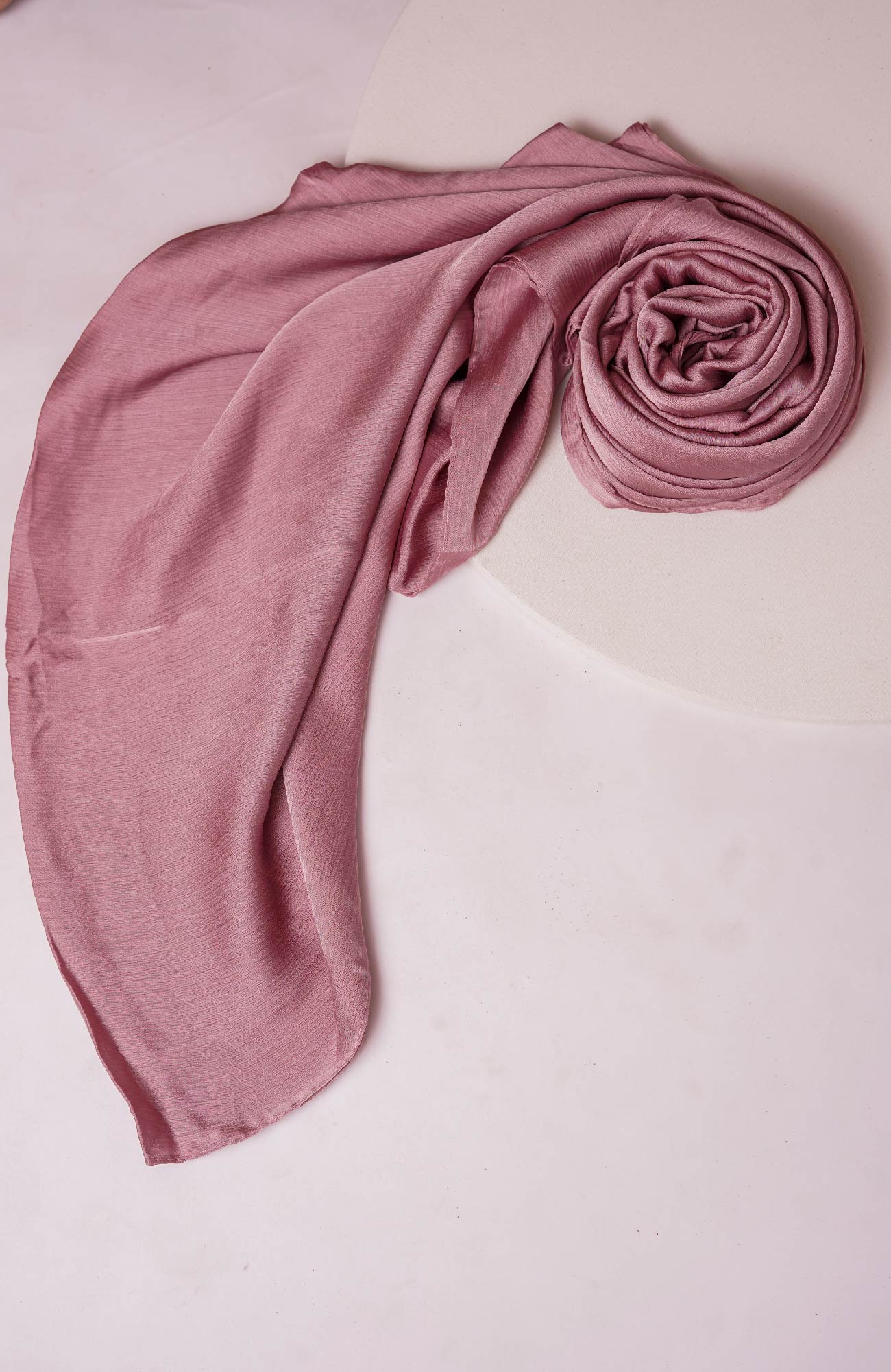 Luxe Crinkle Silk Hijab - Sweet Pink