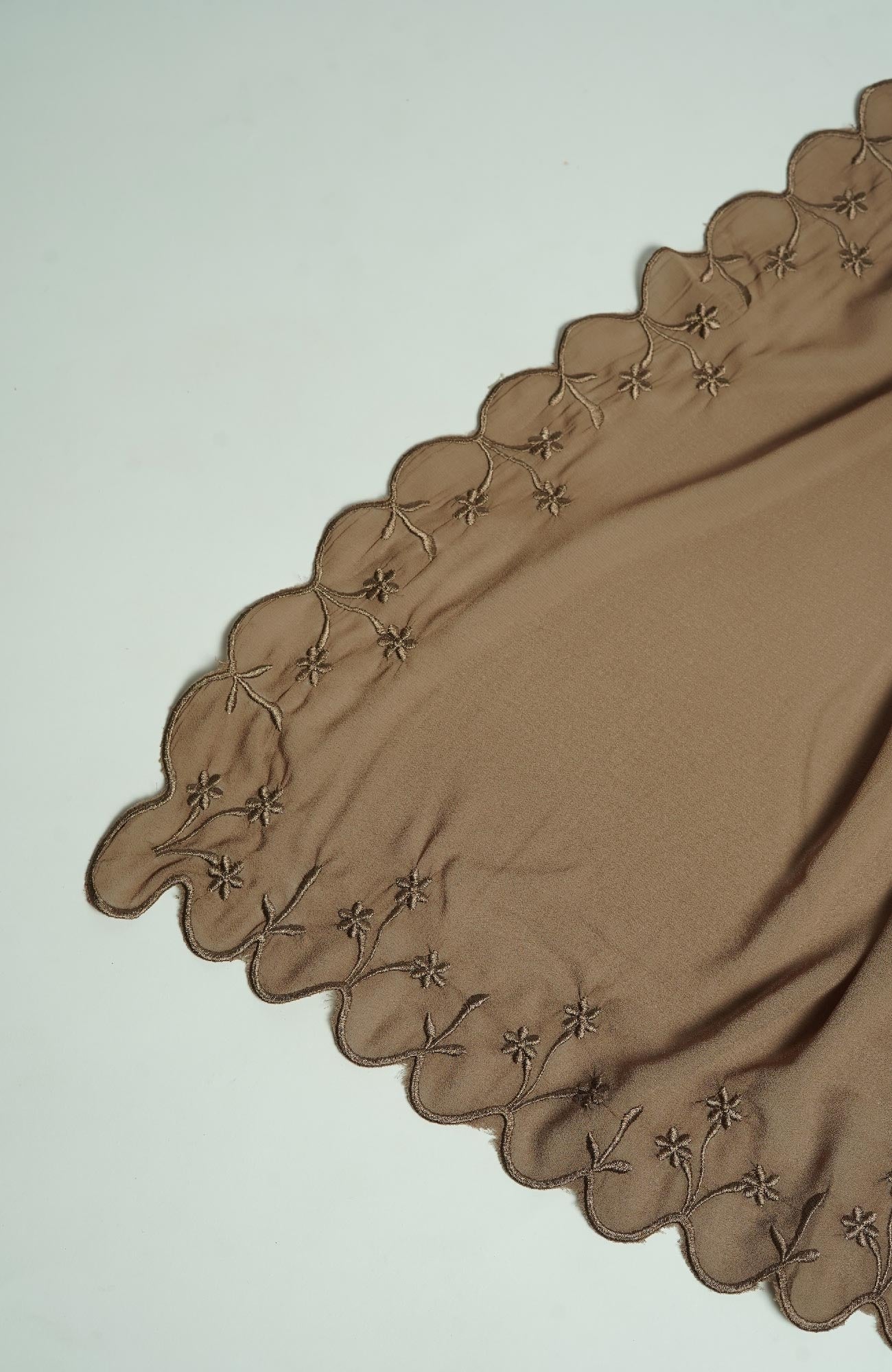 Sulam Embroidered Hijab - Cedar