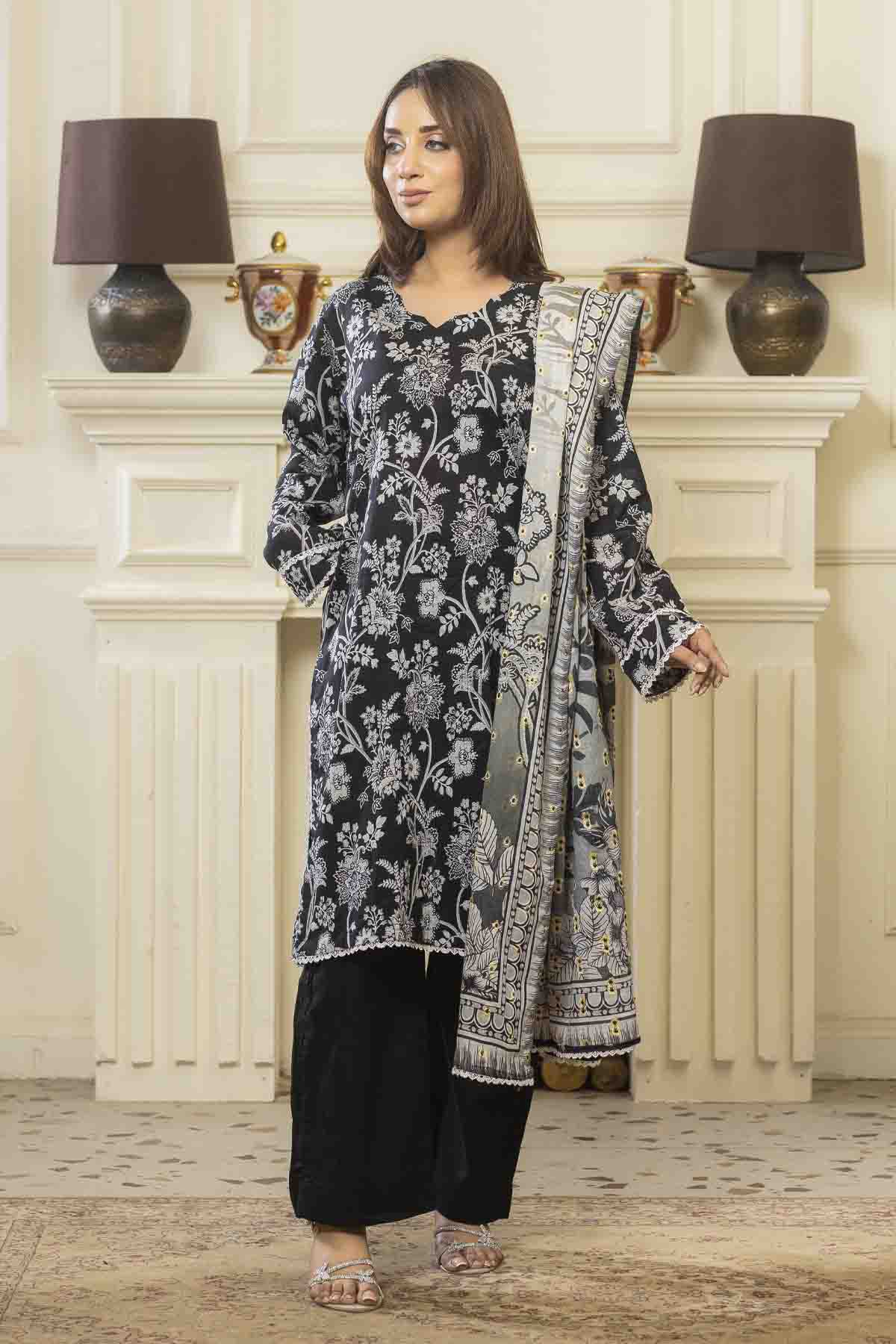 3 PC Printed Lawn Suit