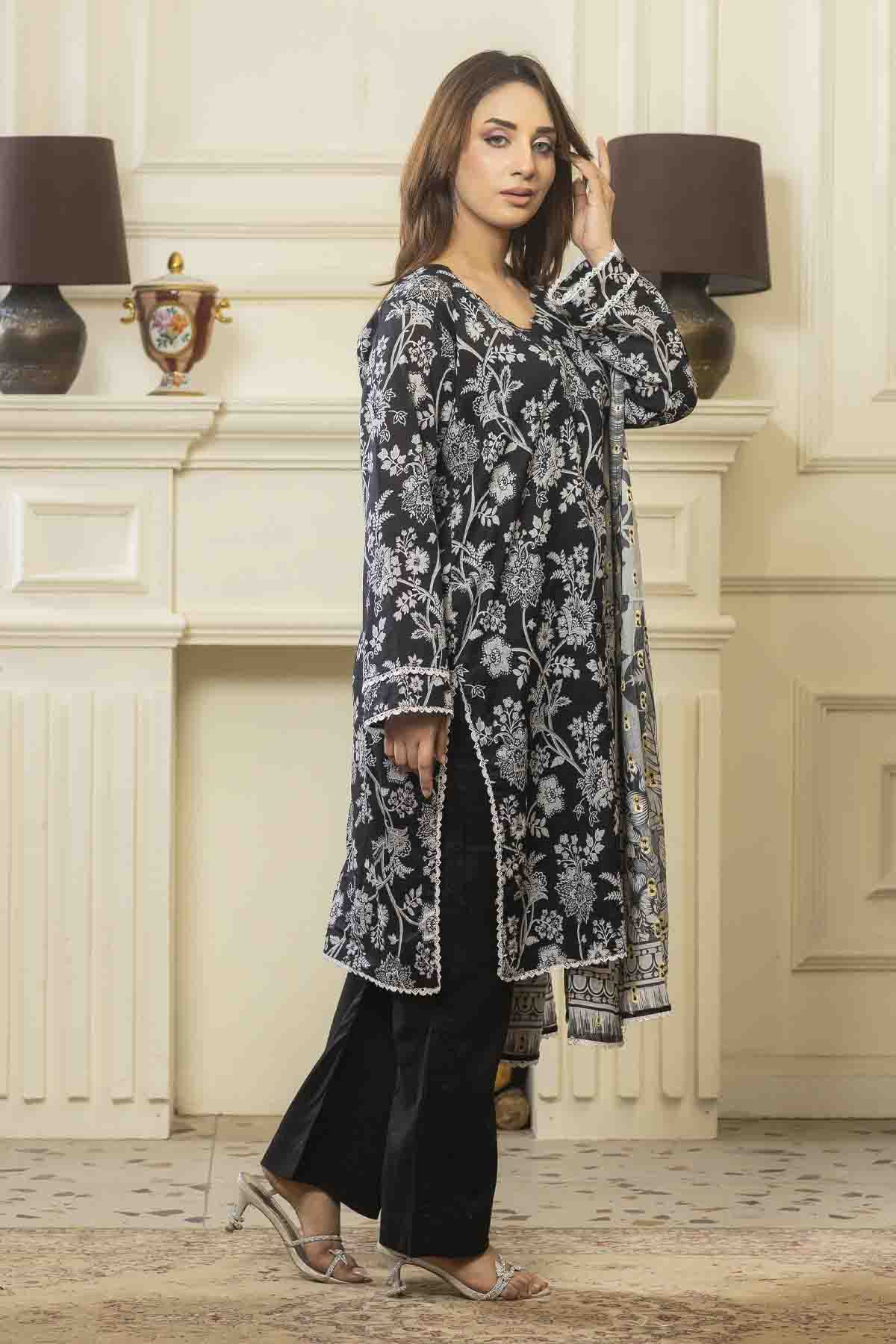 3 PC Printed Lawn Suit