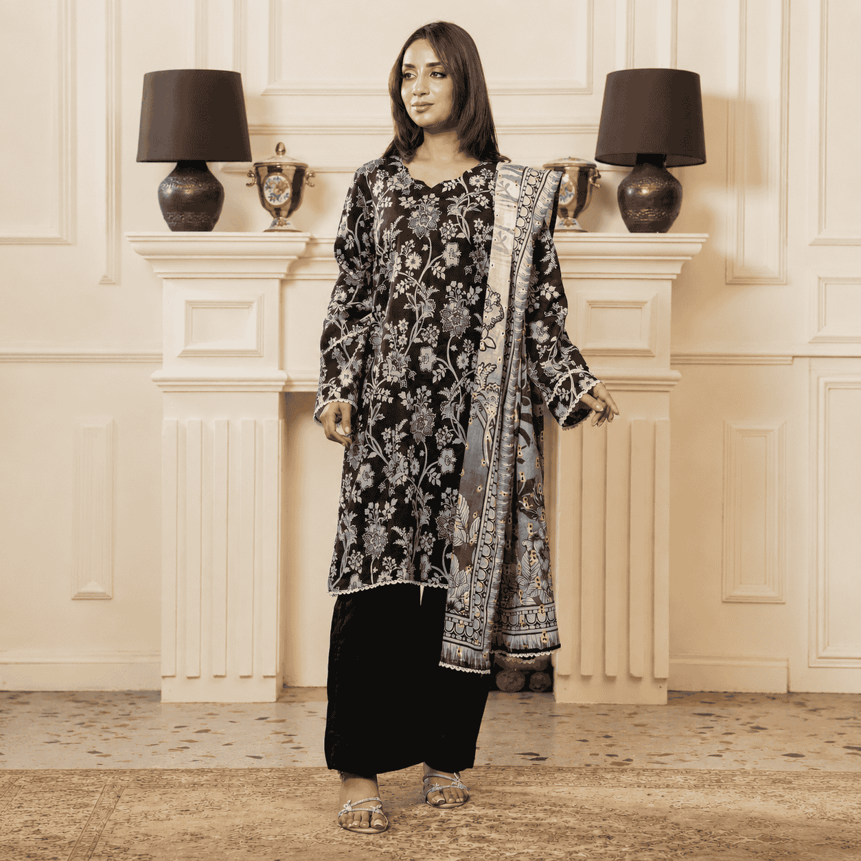 3 PC Printed Lawn Suit