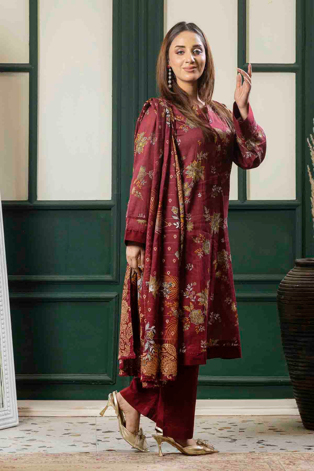 3 PC Printed Lawn Suit