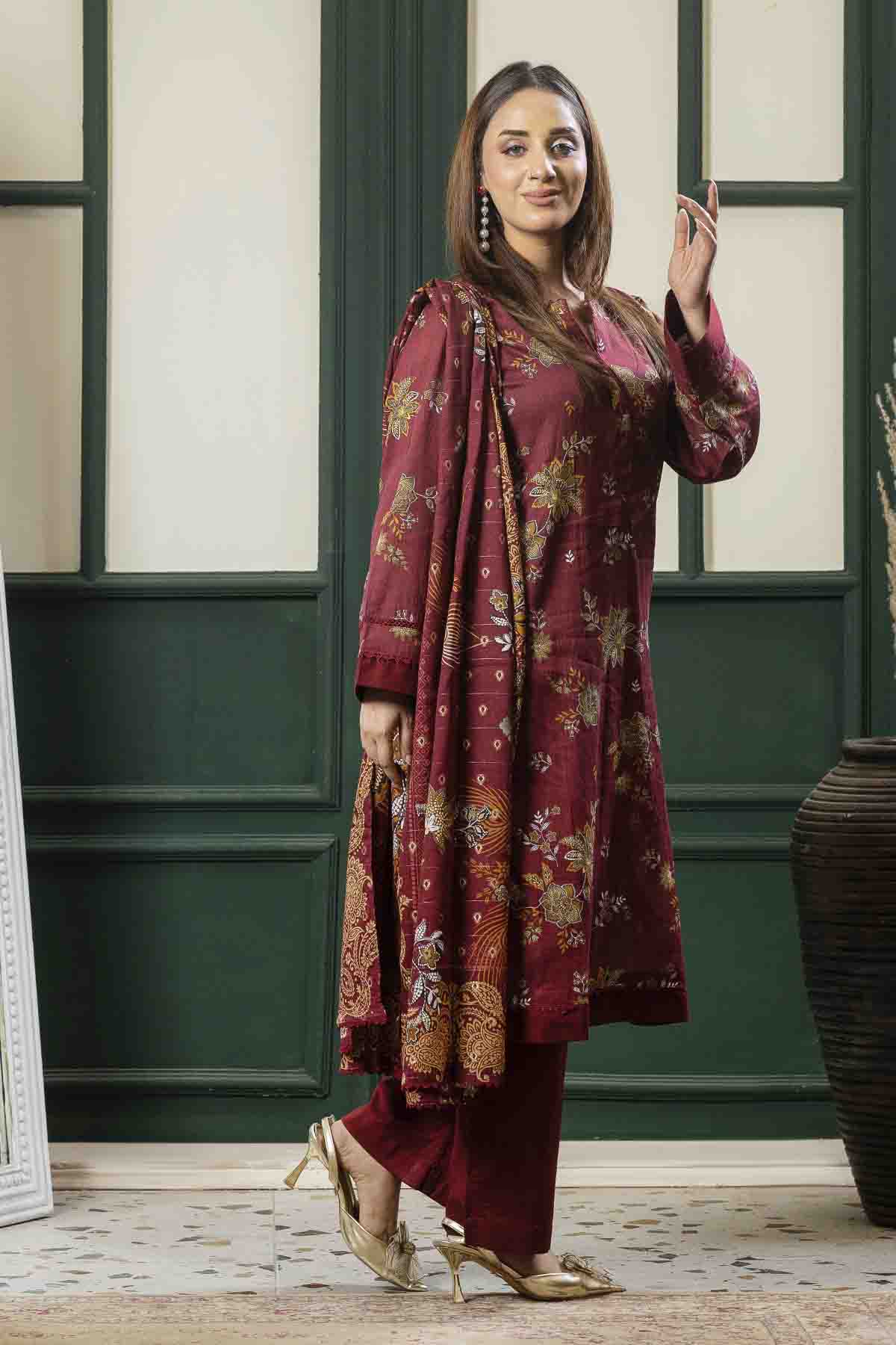 3 PC Printed Lawn Suit