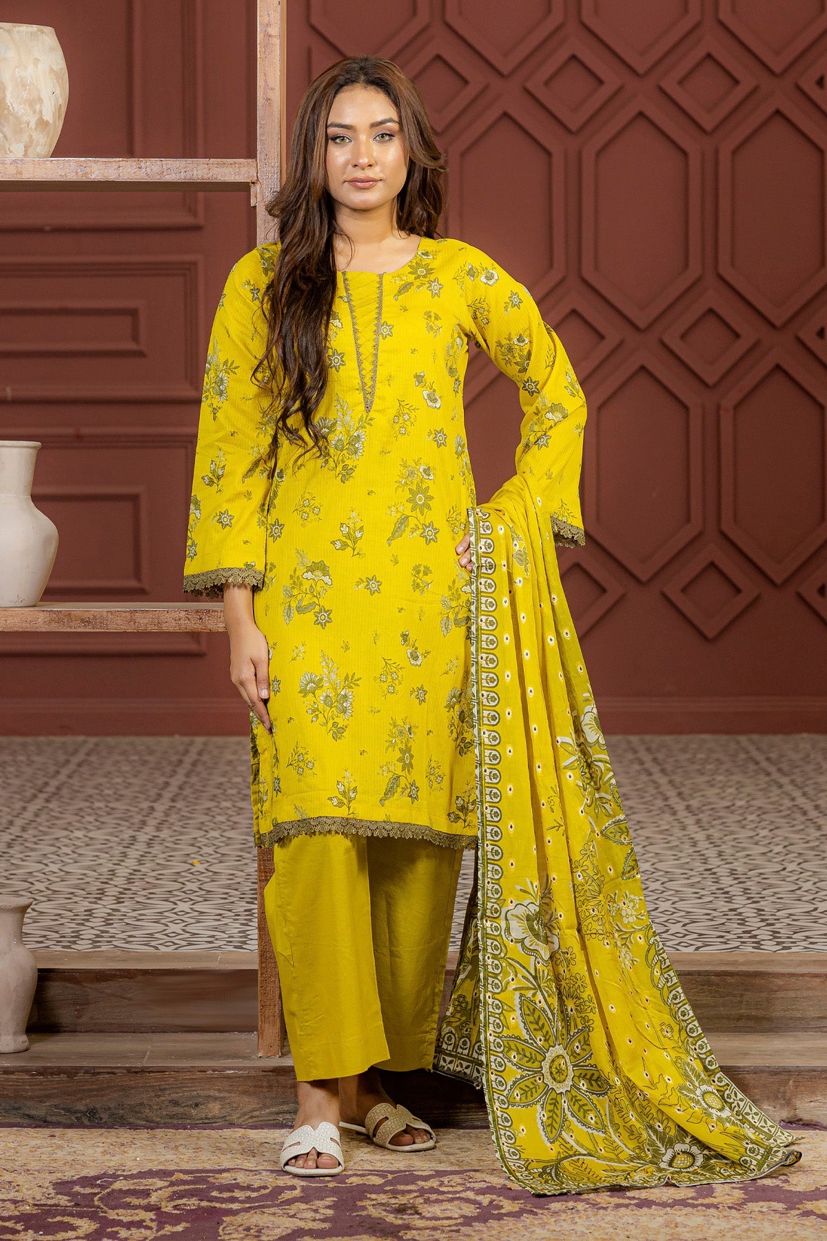 3 PC Printed Lawn Suit
