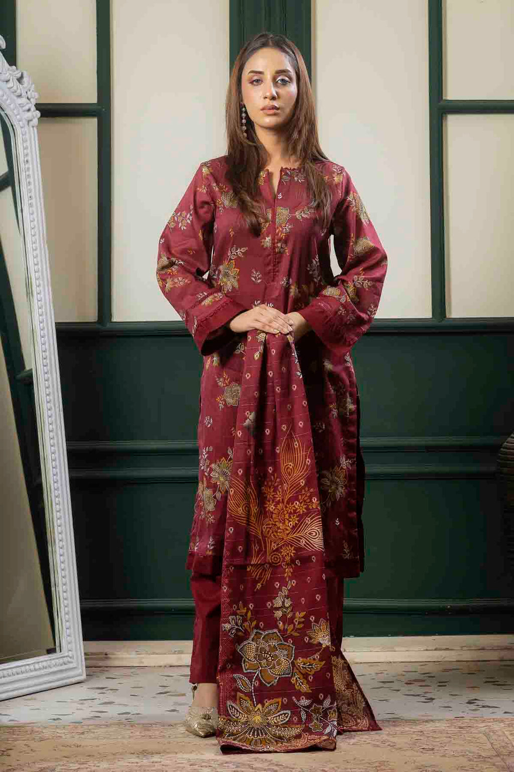 3 PC Printed Lawn Suit