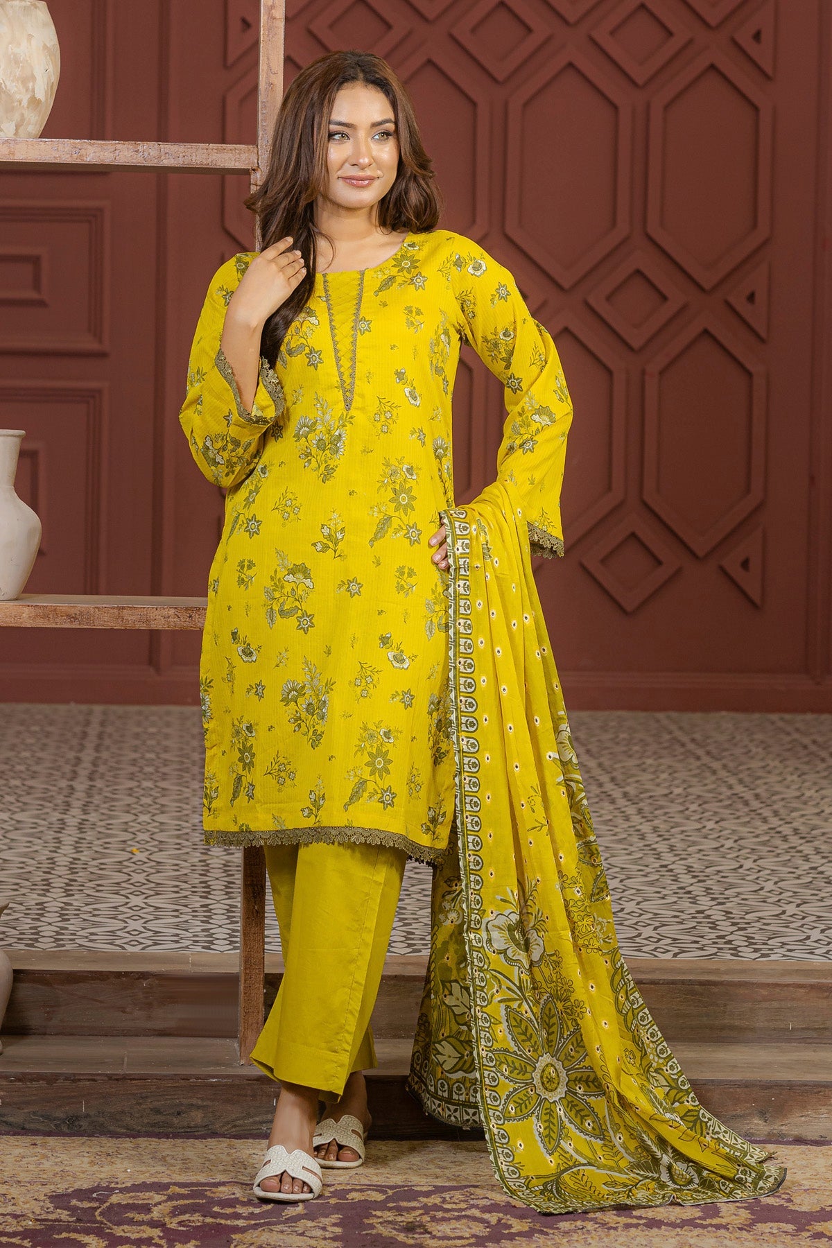 3 PC Printed Lawn Suit