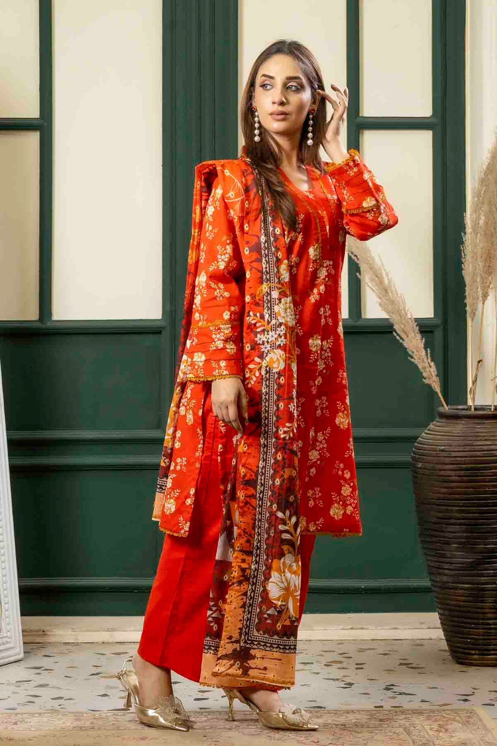 3 PC Printed Lawn Suit