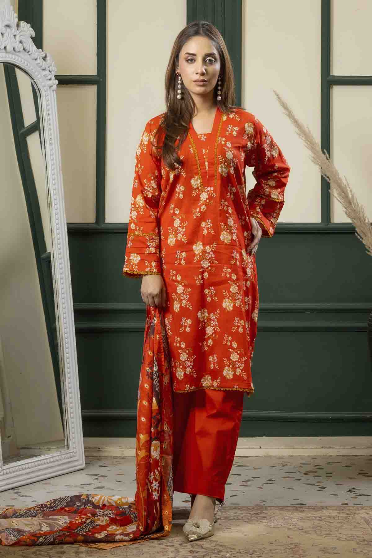 3 PC Printed Lawn Suit