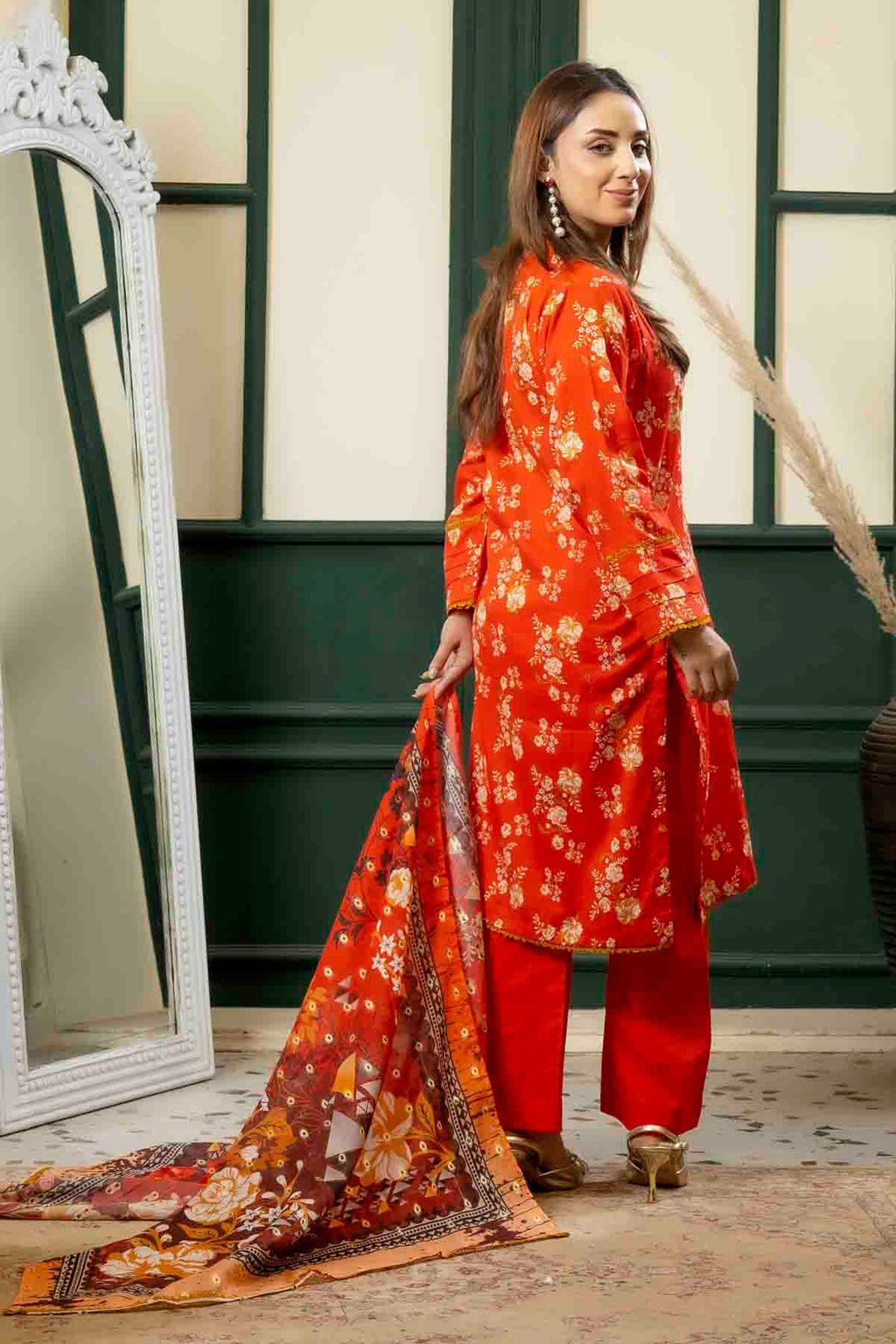 3 PC Printed Lawn Suit