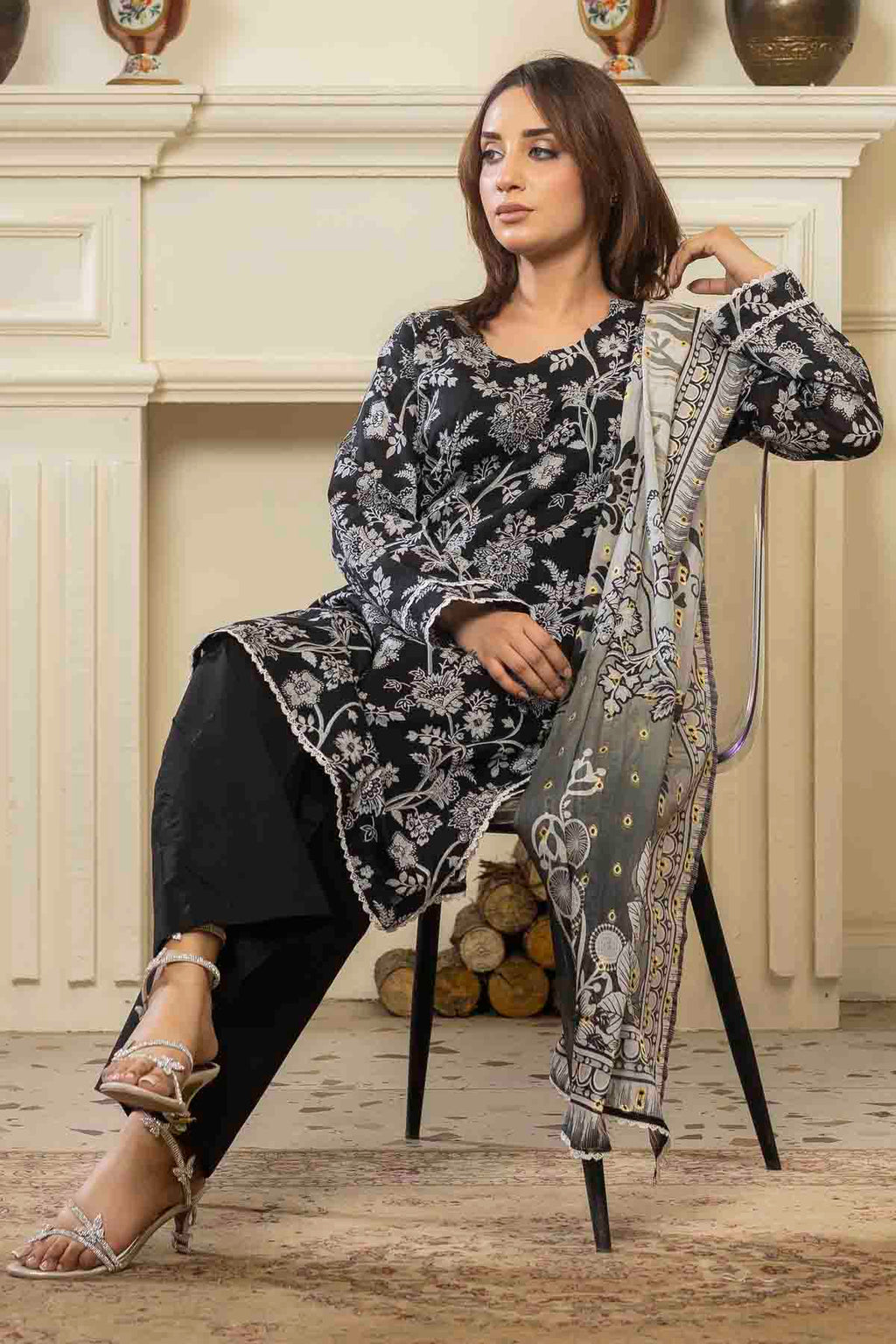 3 PC Printed Lawn Suit