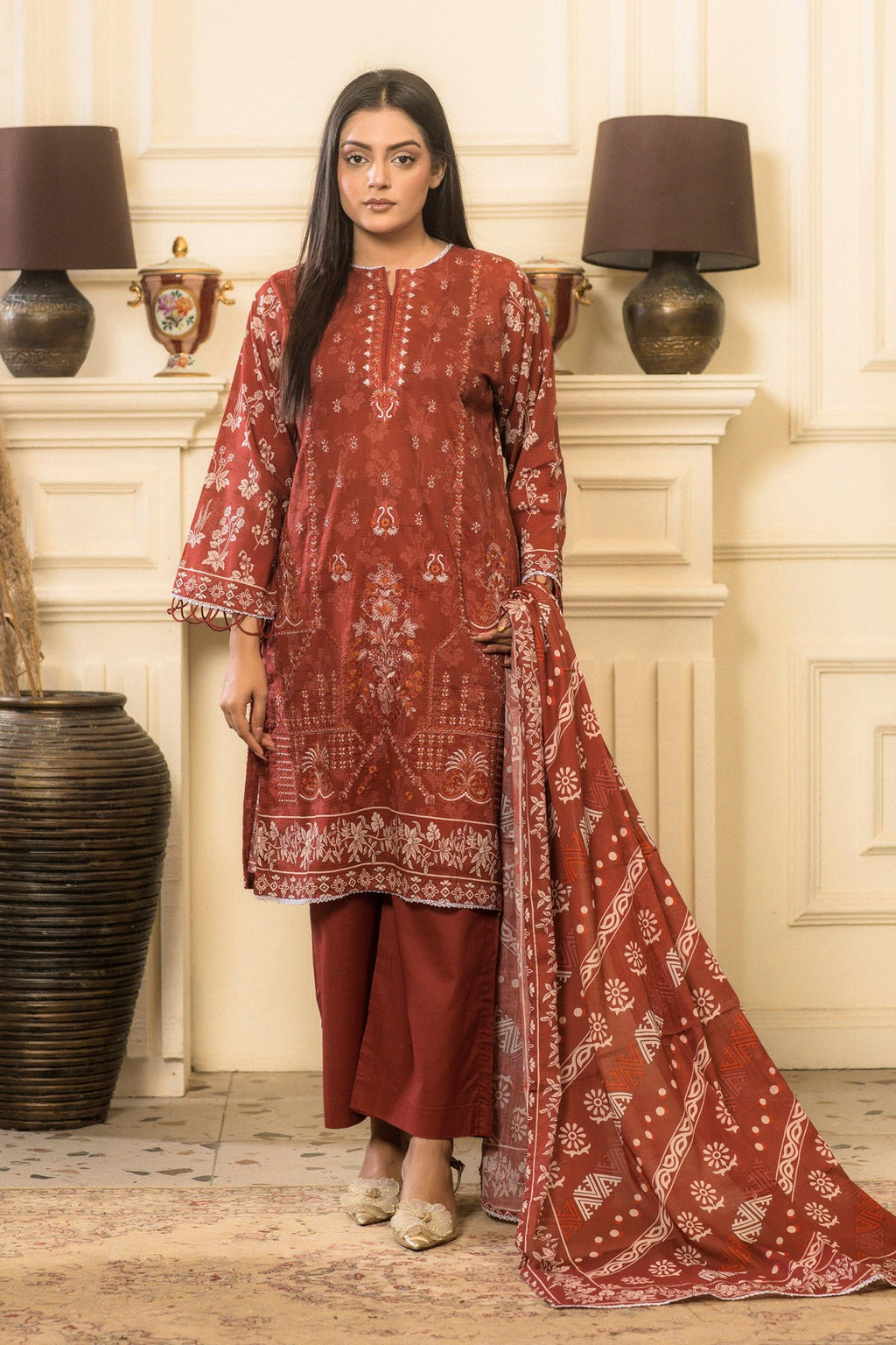 3 PC Lawn Karhai Suit