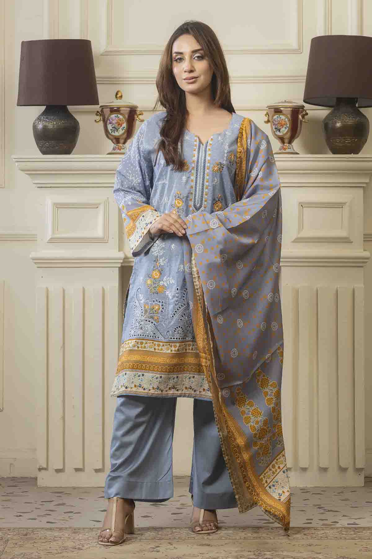 3 PC Printed Lawn Suit