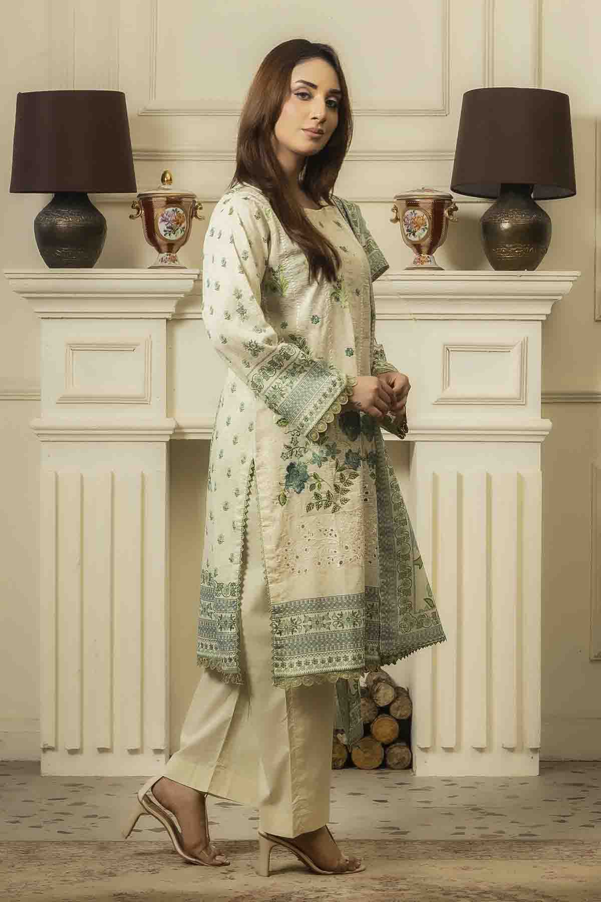 3 PC Printed Lawn Suit