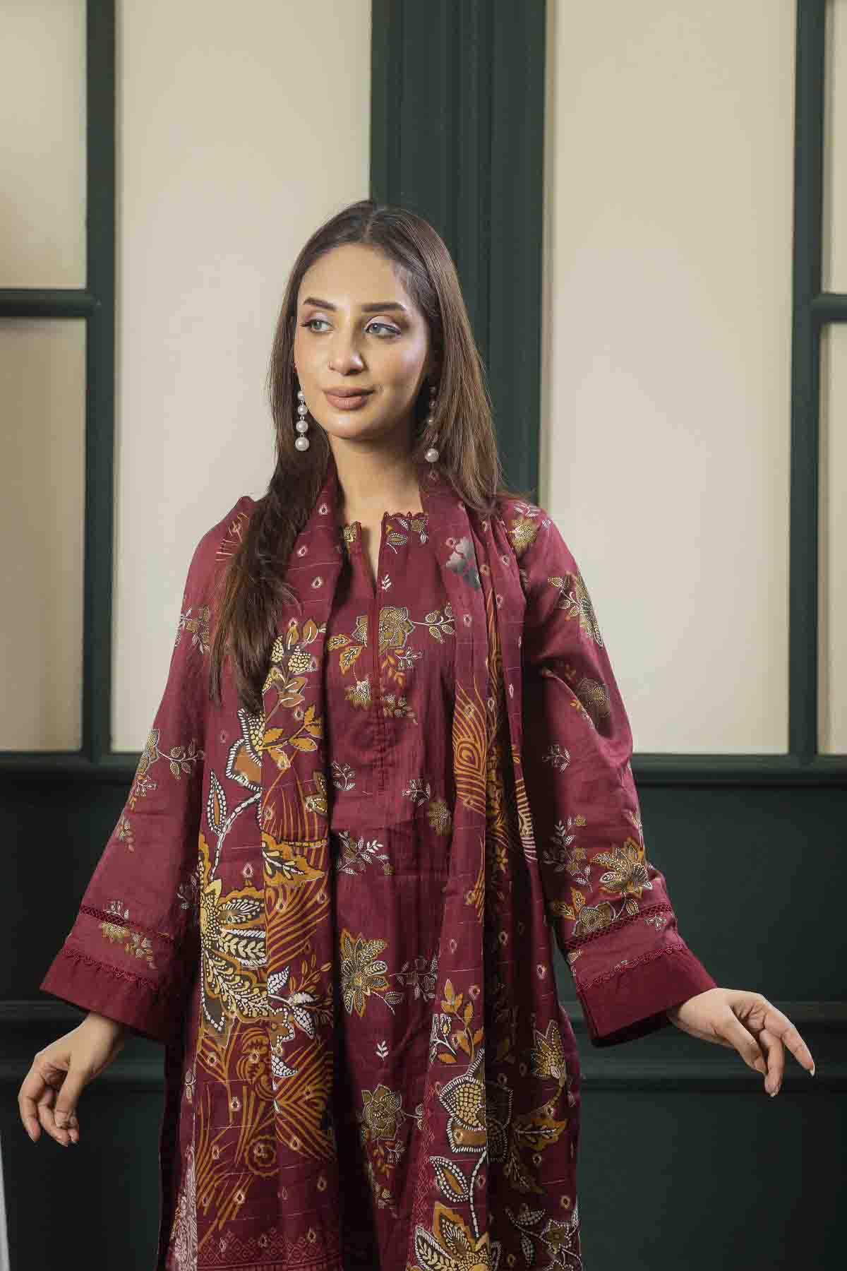3 PC Printed Lawn Suit
