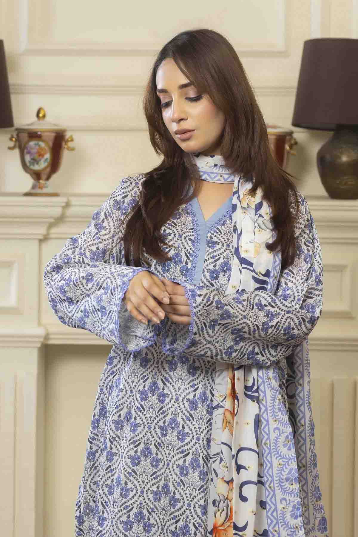 3 PC Printed Lawn Suit