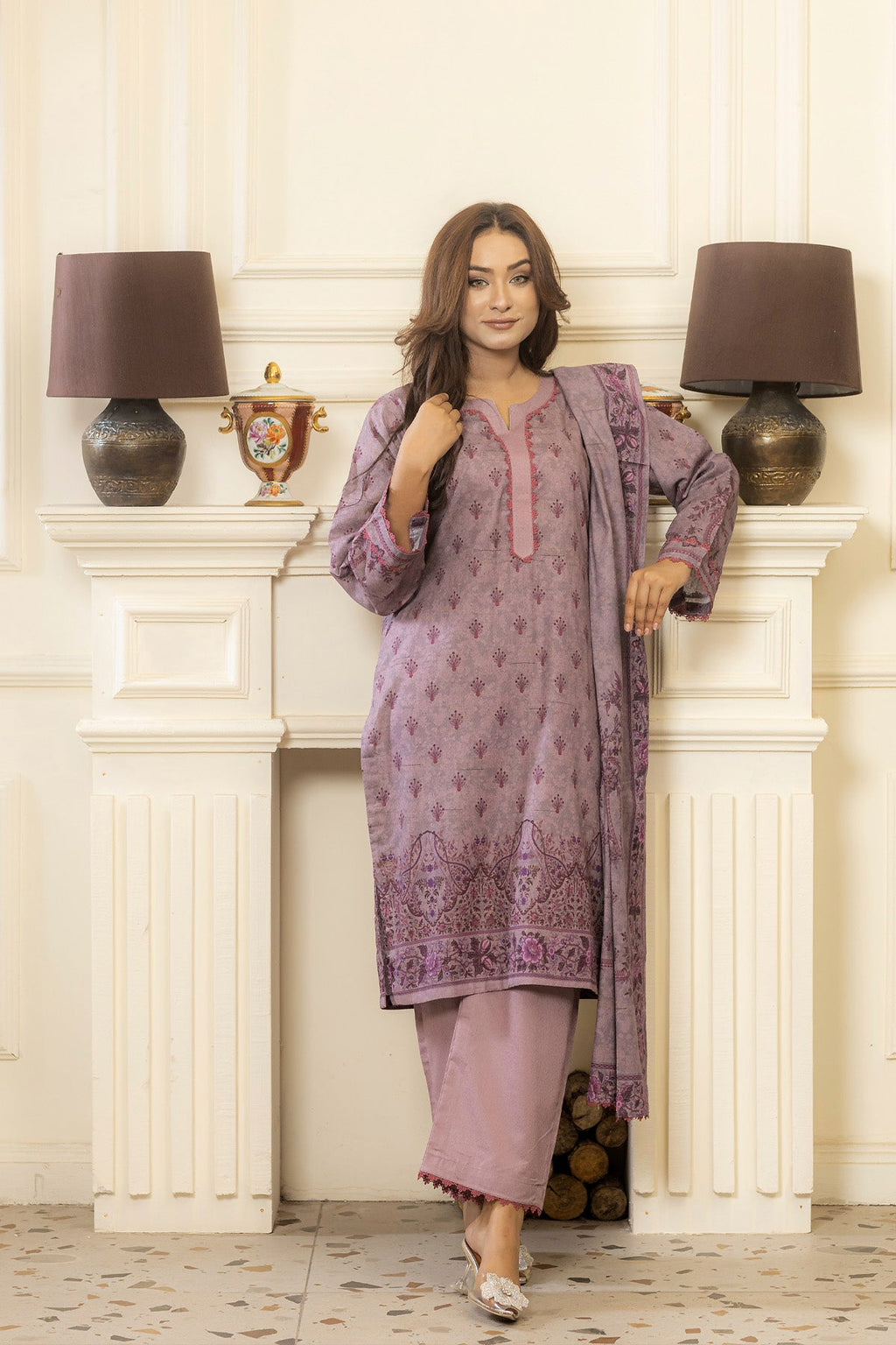 3 PC Brossia Lawn Suit