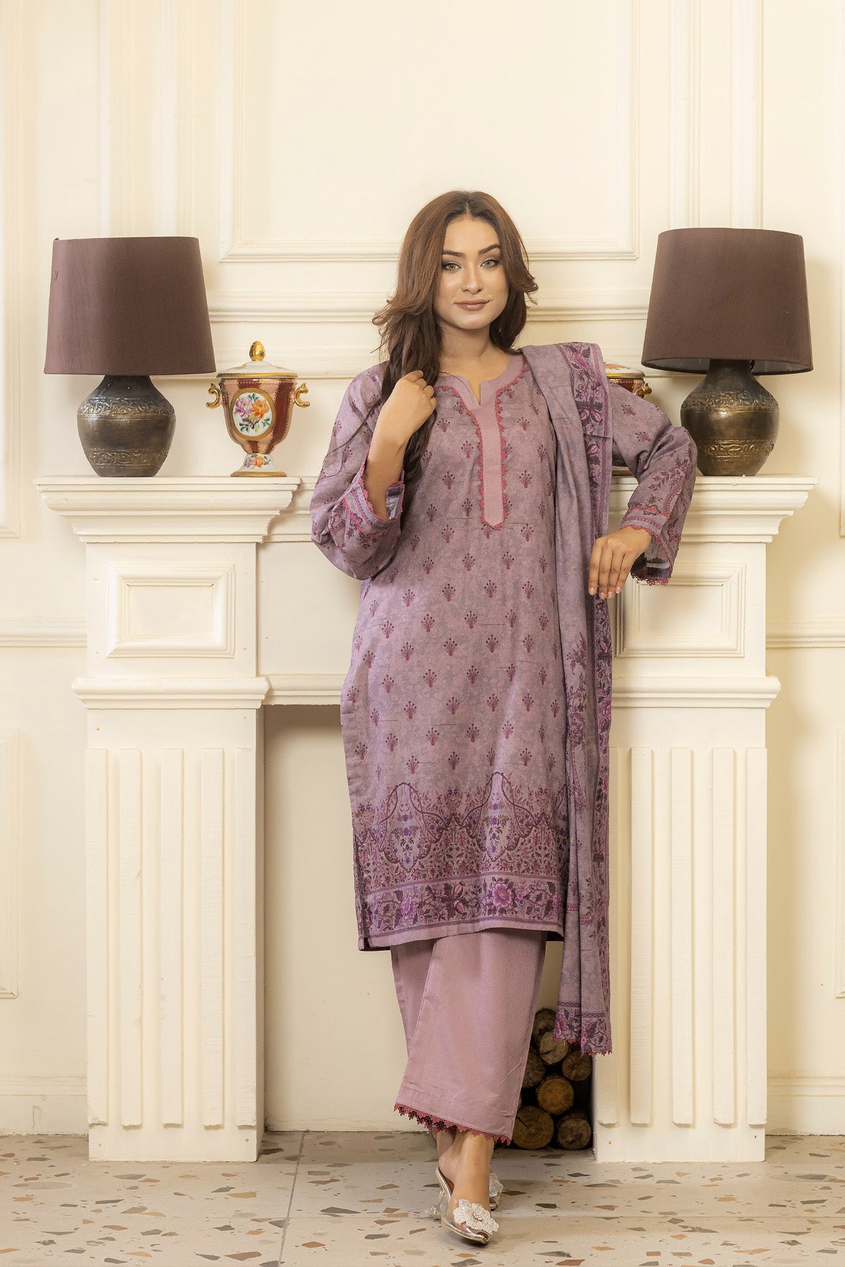 3 PC Brossia Lawn Suit