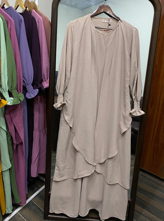 Serene Classic Abaya- Sand Skin