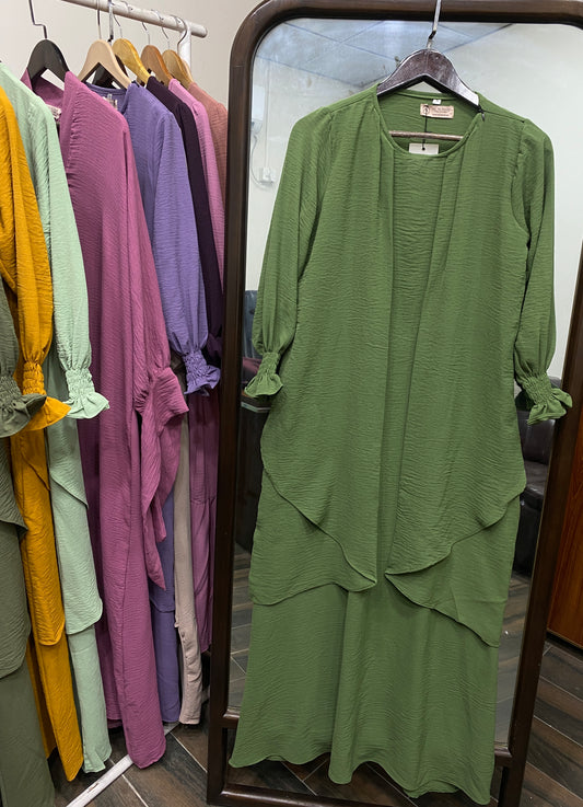 Serene Classic Abaya- Grass Green