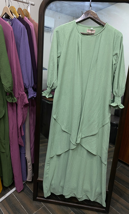 Serene Classic Abaya-Light Sage