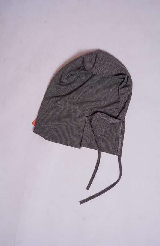 Back Tie Bonnet Cap - Mouse Gray