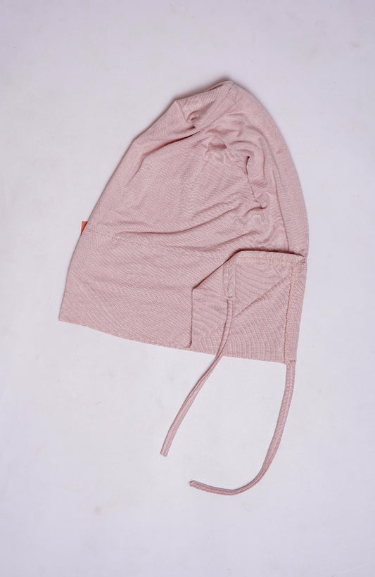 Back Tie Bonnet Cap - Nude Pink