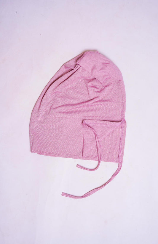 Back Tie Bonnet Cap - Pinky