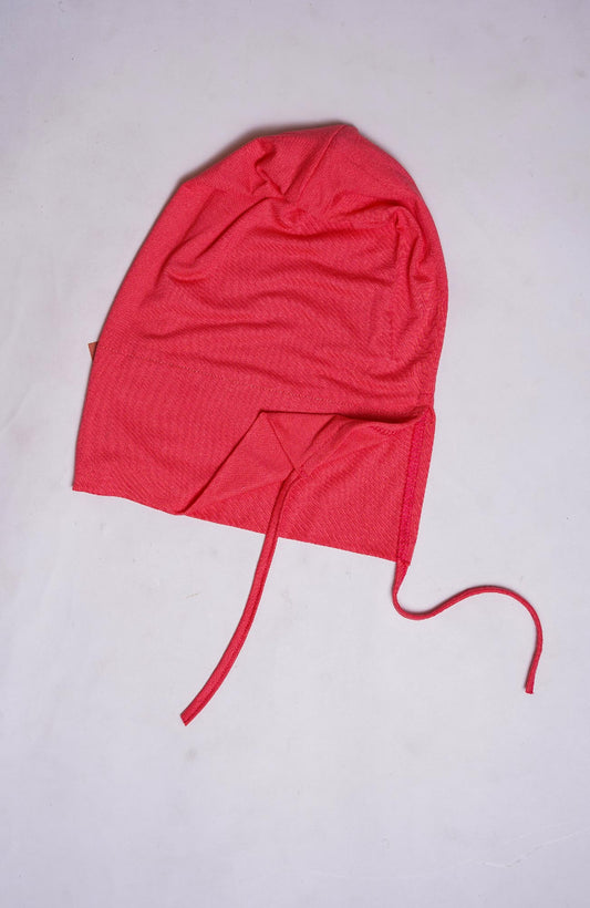 Back Tie Bonnet Cap - Scarlet