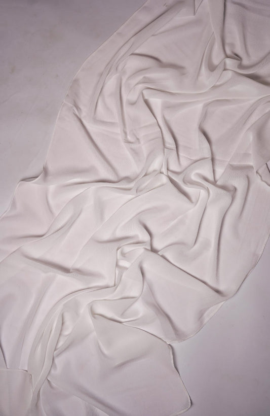 Crinkle matte Chiffon-White