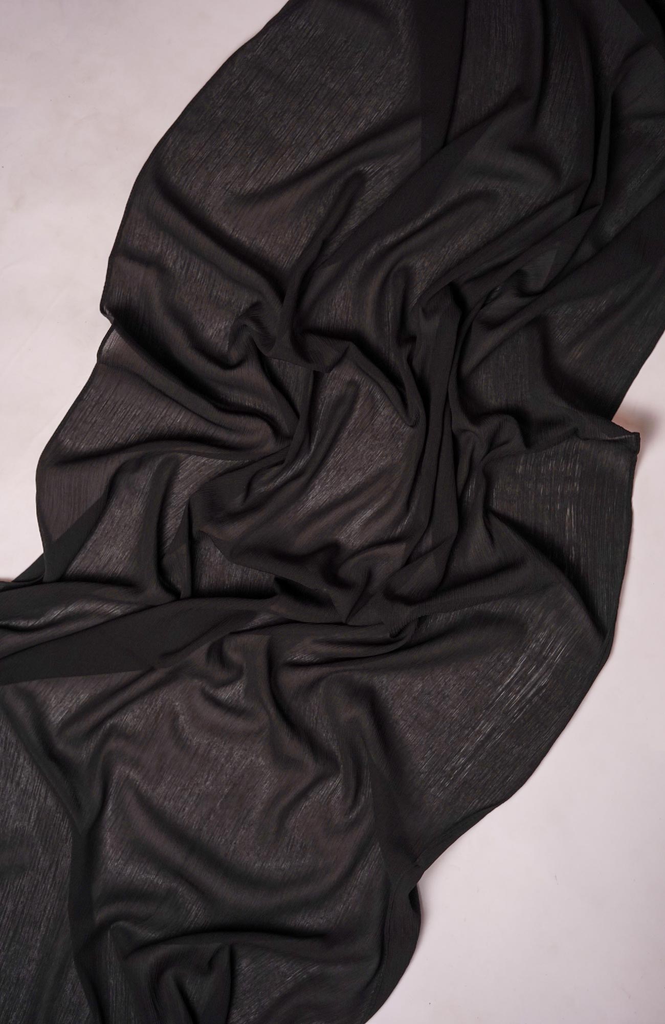 Crinkle matte Chiffon-Black