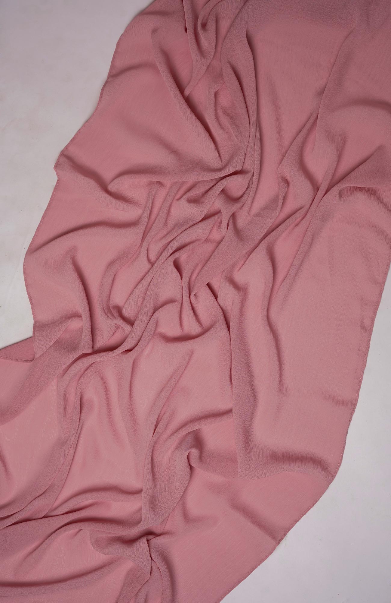 Crinkle matte Chiffon-Flamingo Pink