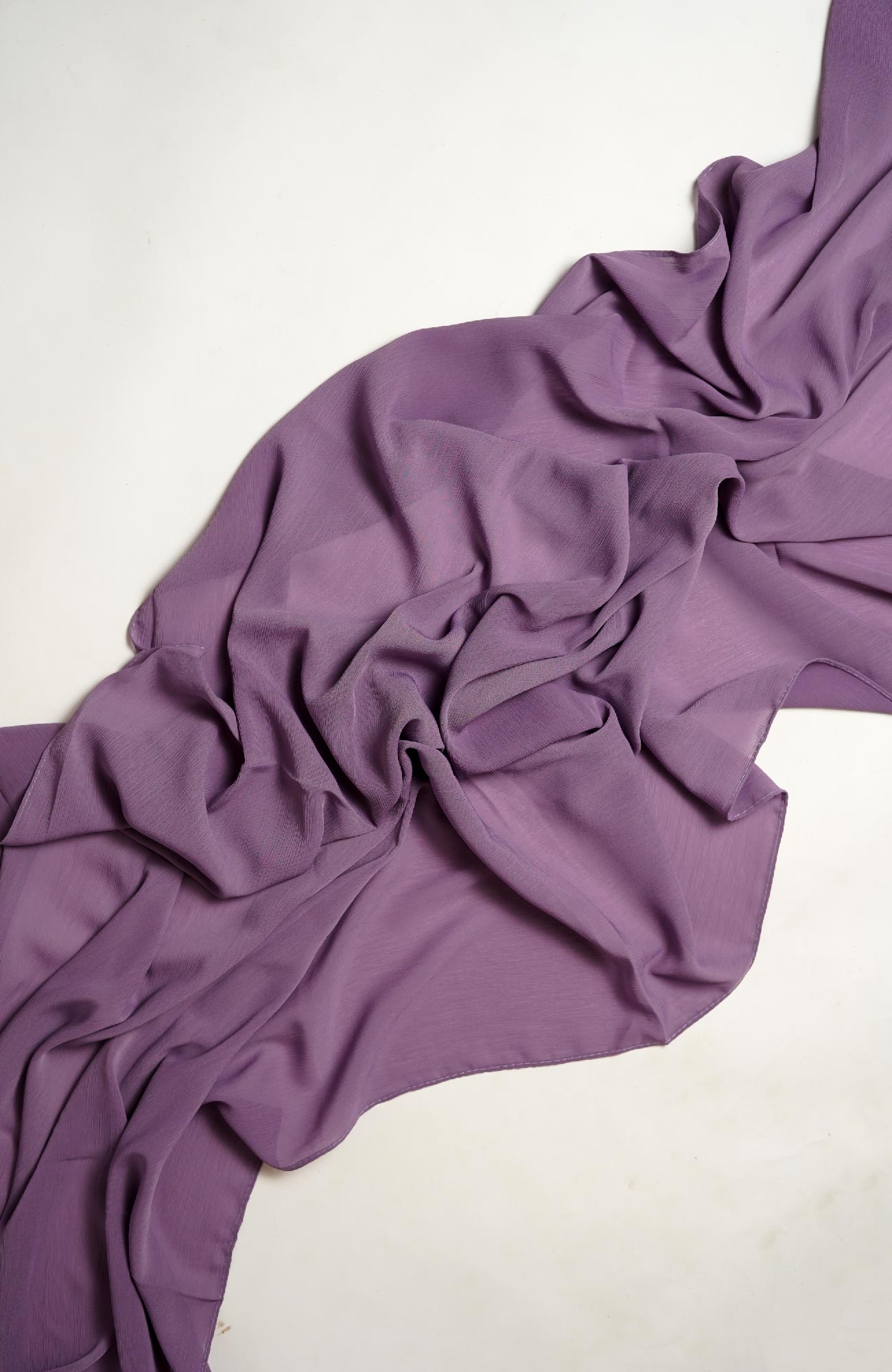 Crinkle matte Chiffon-Deep Purple