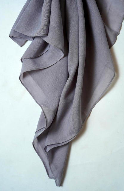 Voile Cotton Hijab -Grey Lilac