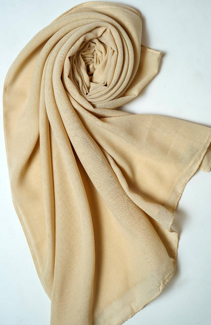 Voile Cotton Hijab -Pale Cream