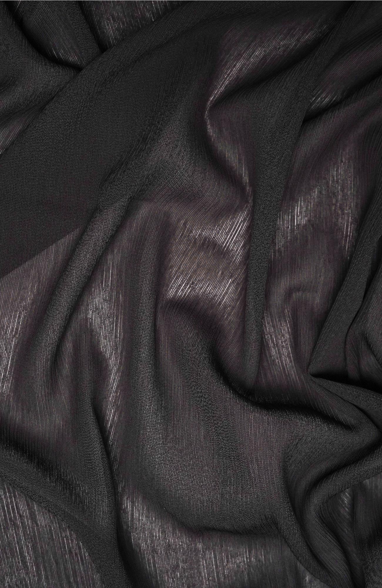 Crinkle matte Chiffon-Black