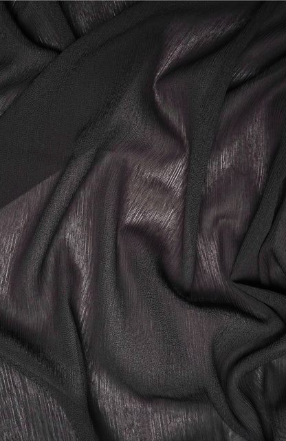 Crinkle matte Chiffon-Black