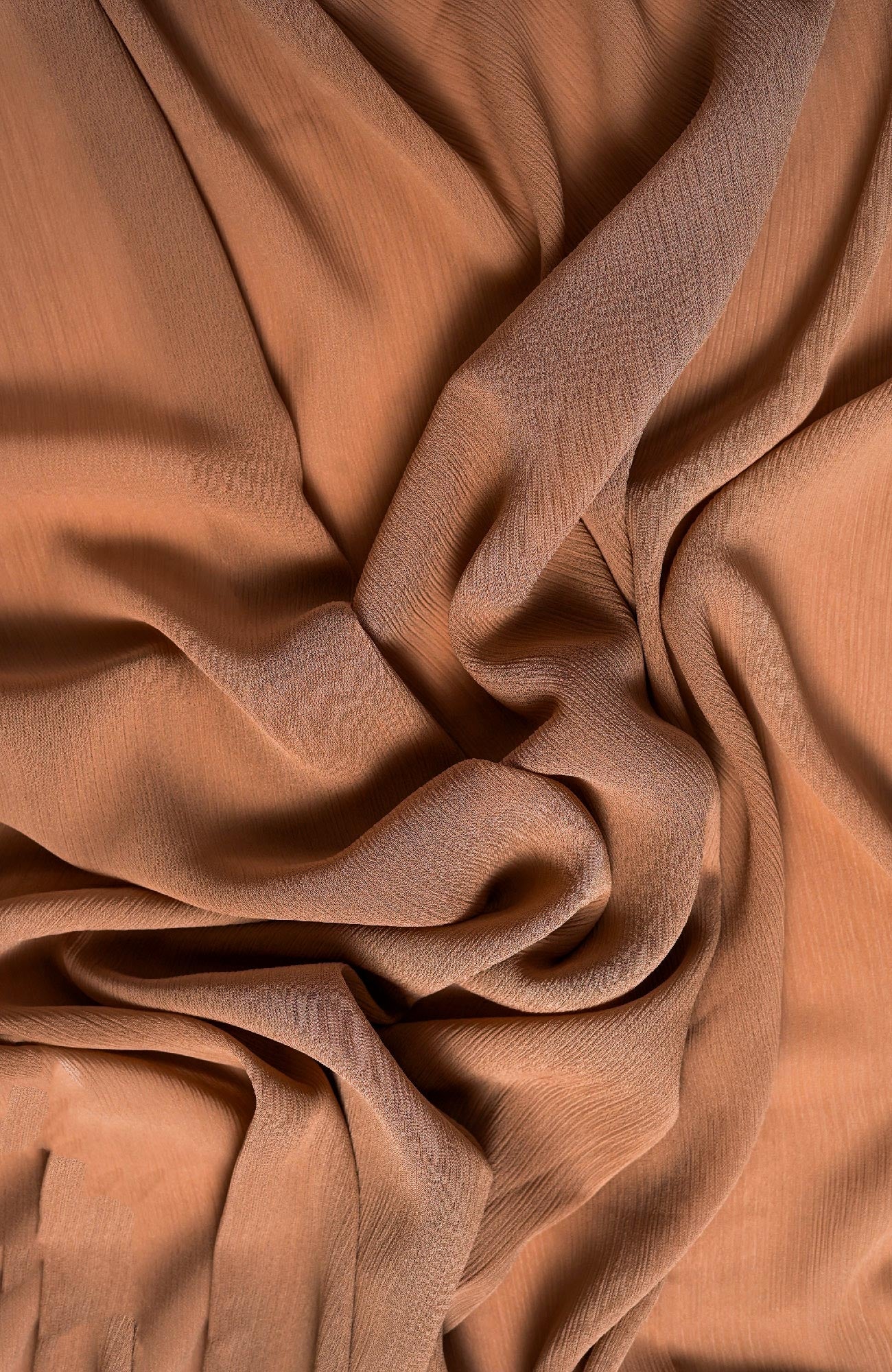 Crinkle matte Chiffon-Blossom Peach