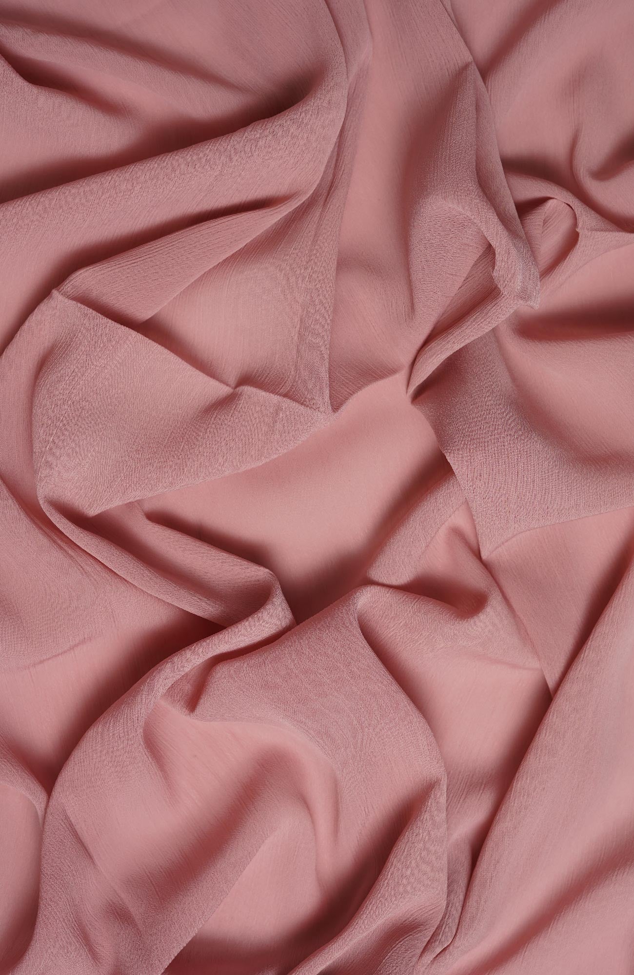 Crinkle matte Chiffon-Flamingo Pink