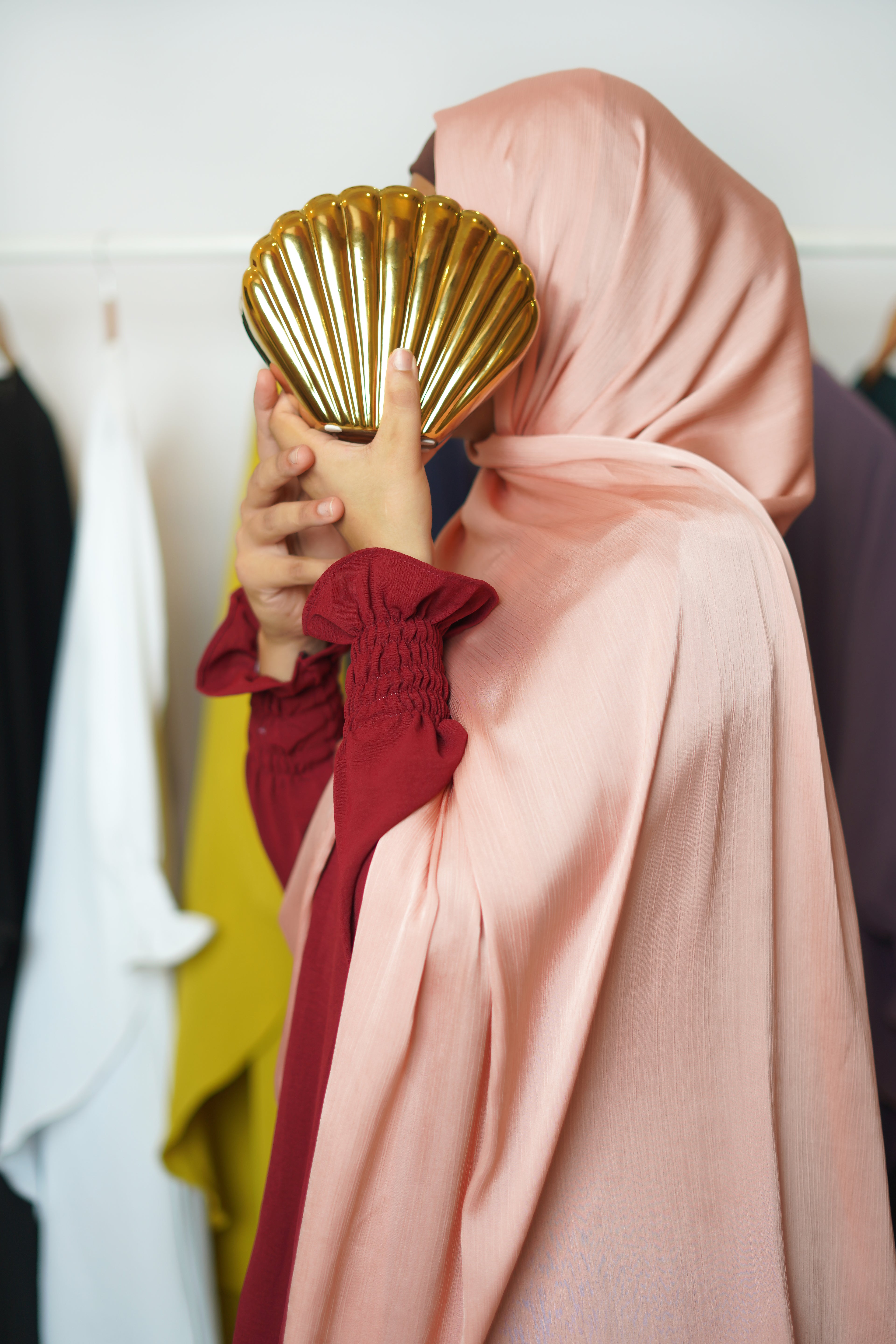 Serene Classic Abaya-Maroon Cherry