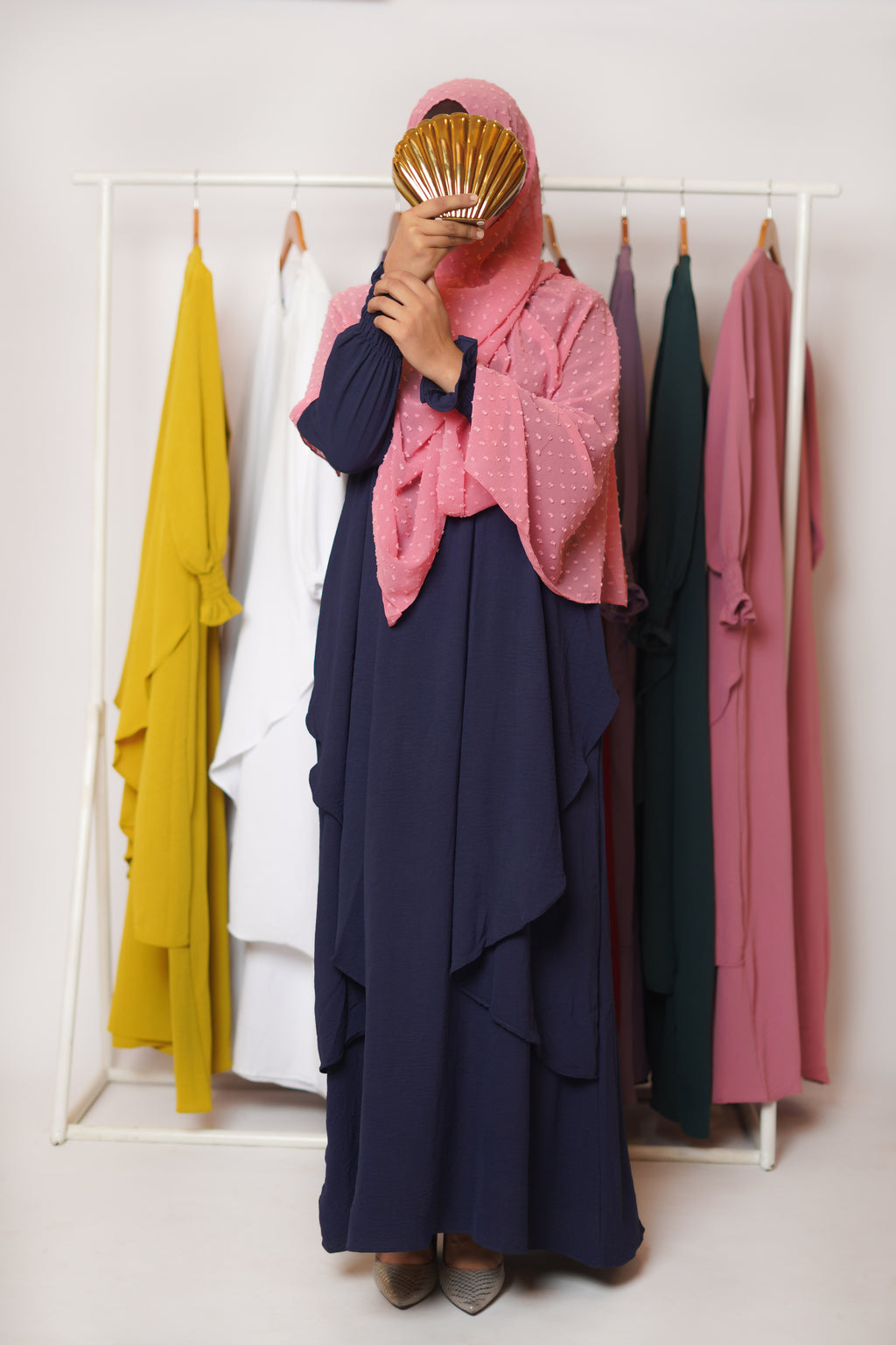 Serene Classic Abaya-Dark Blue