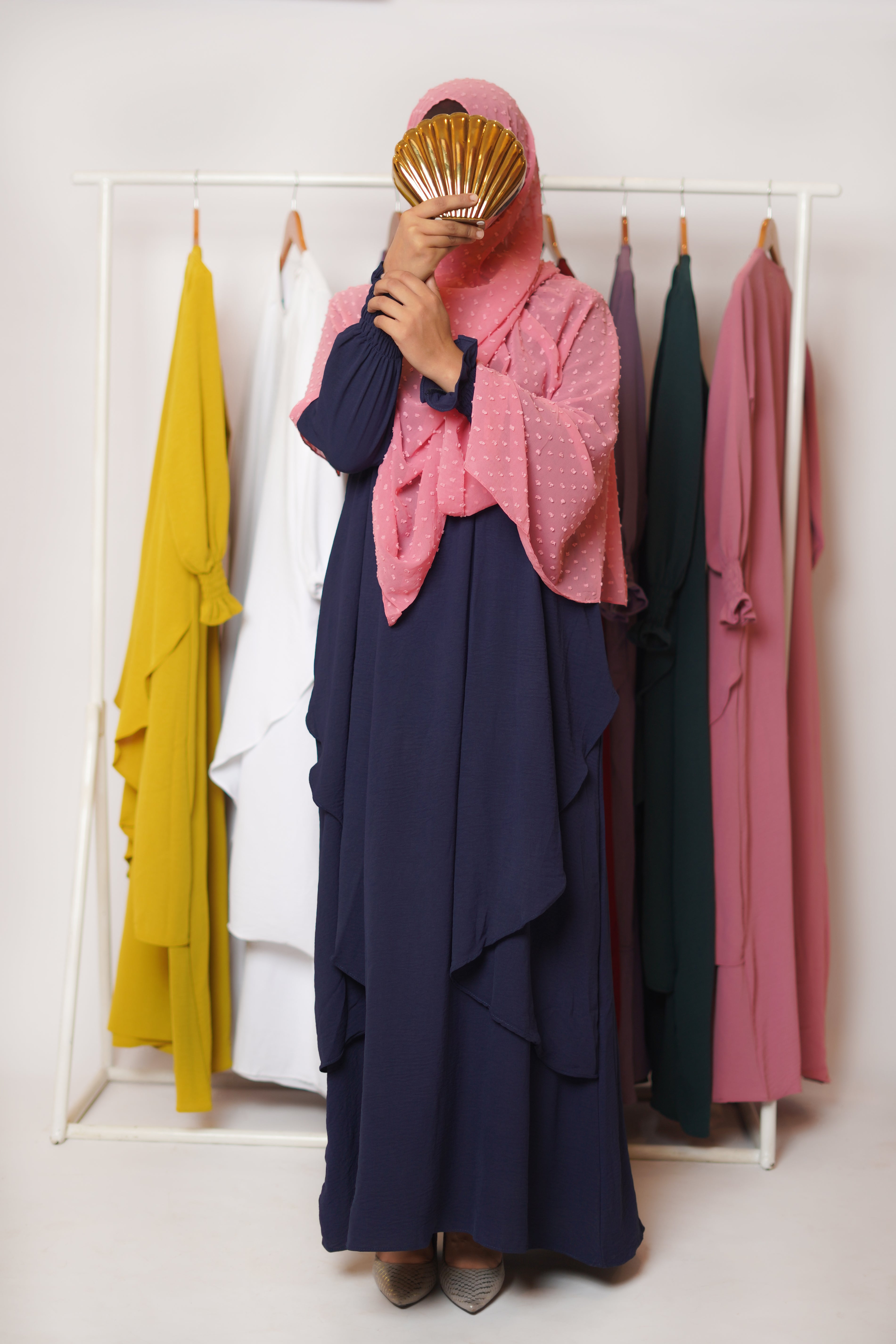 Serene Classic Abaya-Dark Blue