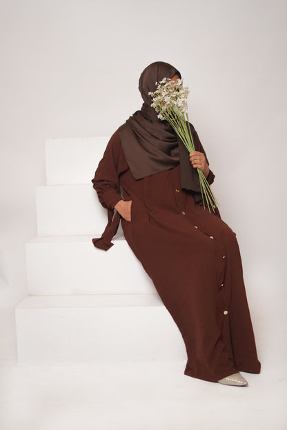 Marwah Abaya-Dark Brown