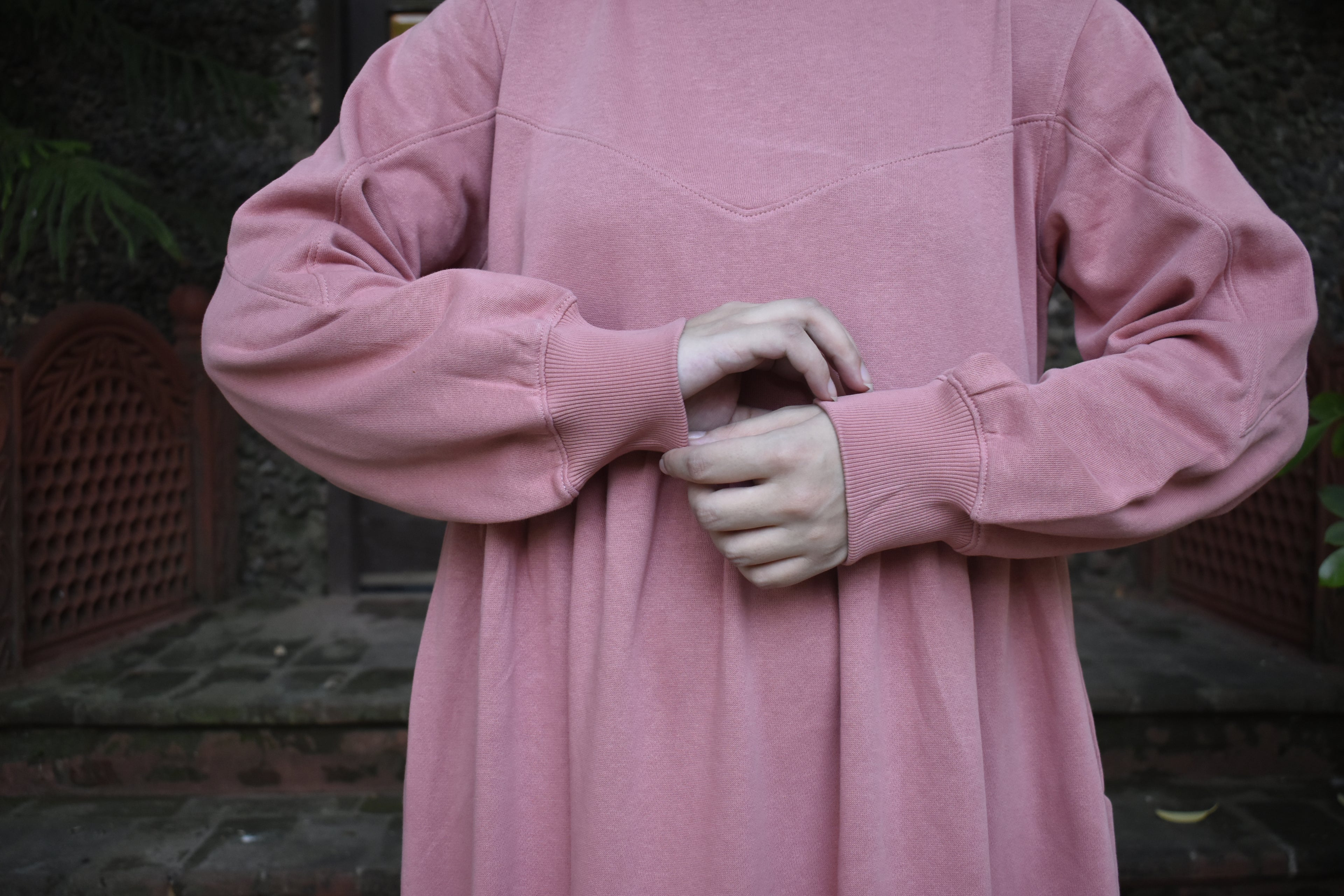 Güzel Fleece Frock Dress - Candy Pink