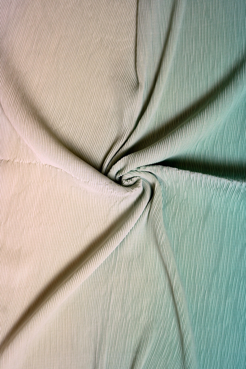 Ombre Pleated Hijab-Turquoise Sage