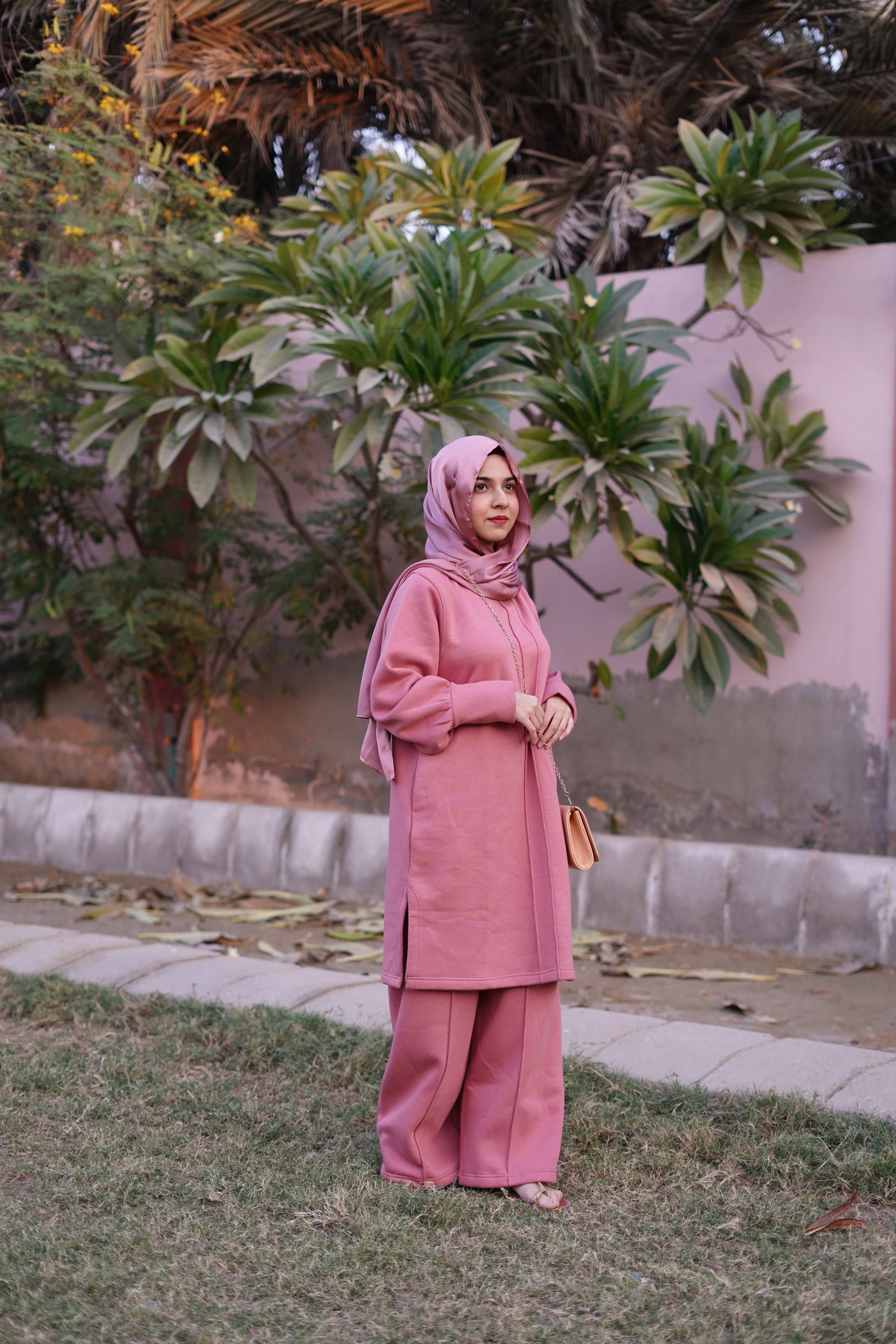 Tulip Fleece Co Ord Set - Candy Pink