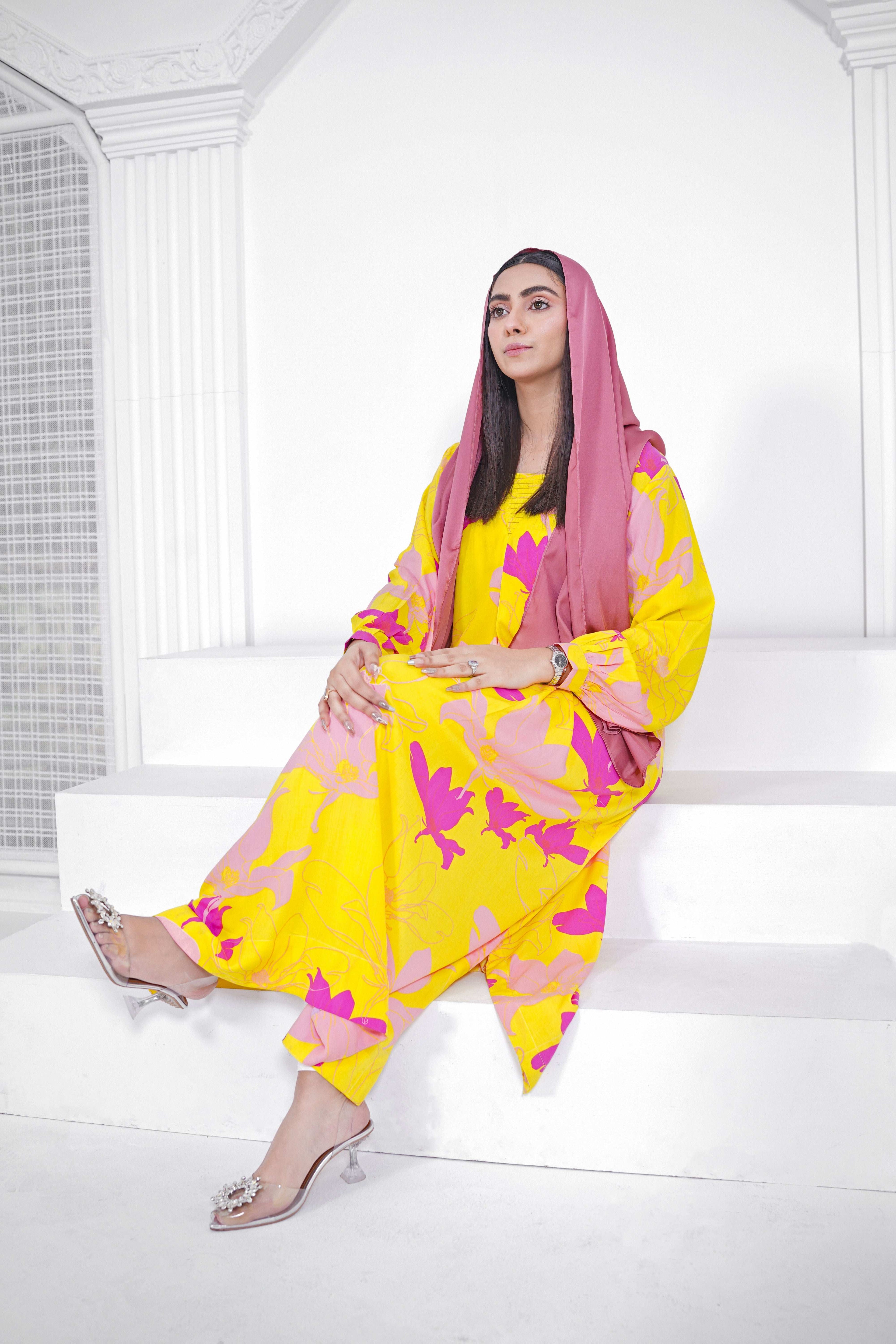 Sunlit Bloom Kaftan Shirt