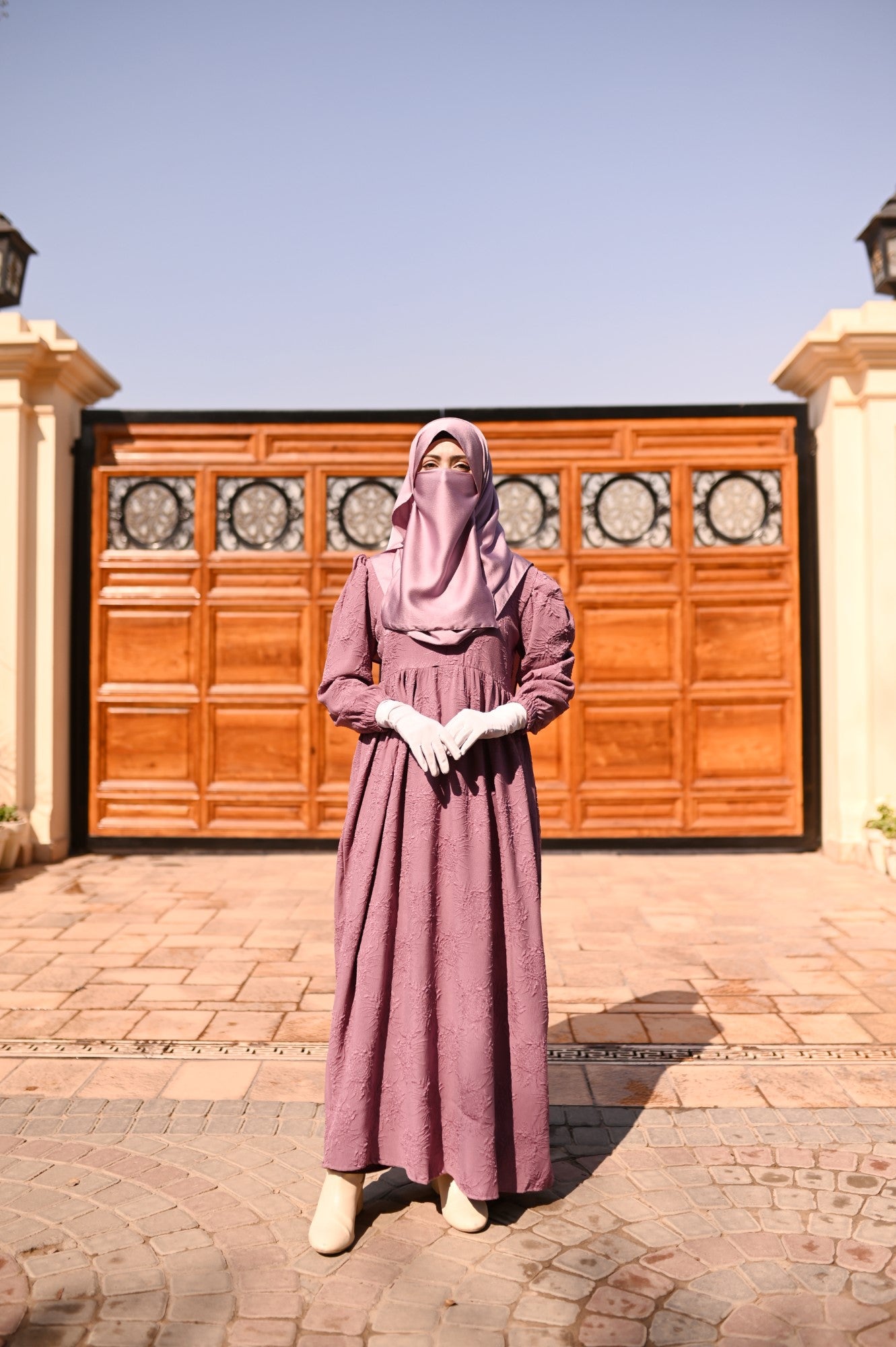 Lily Textured Maxi Dress - Purple Pink