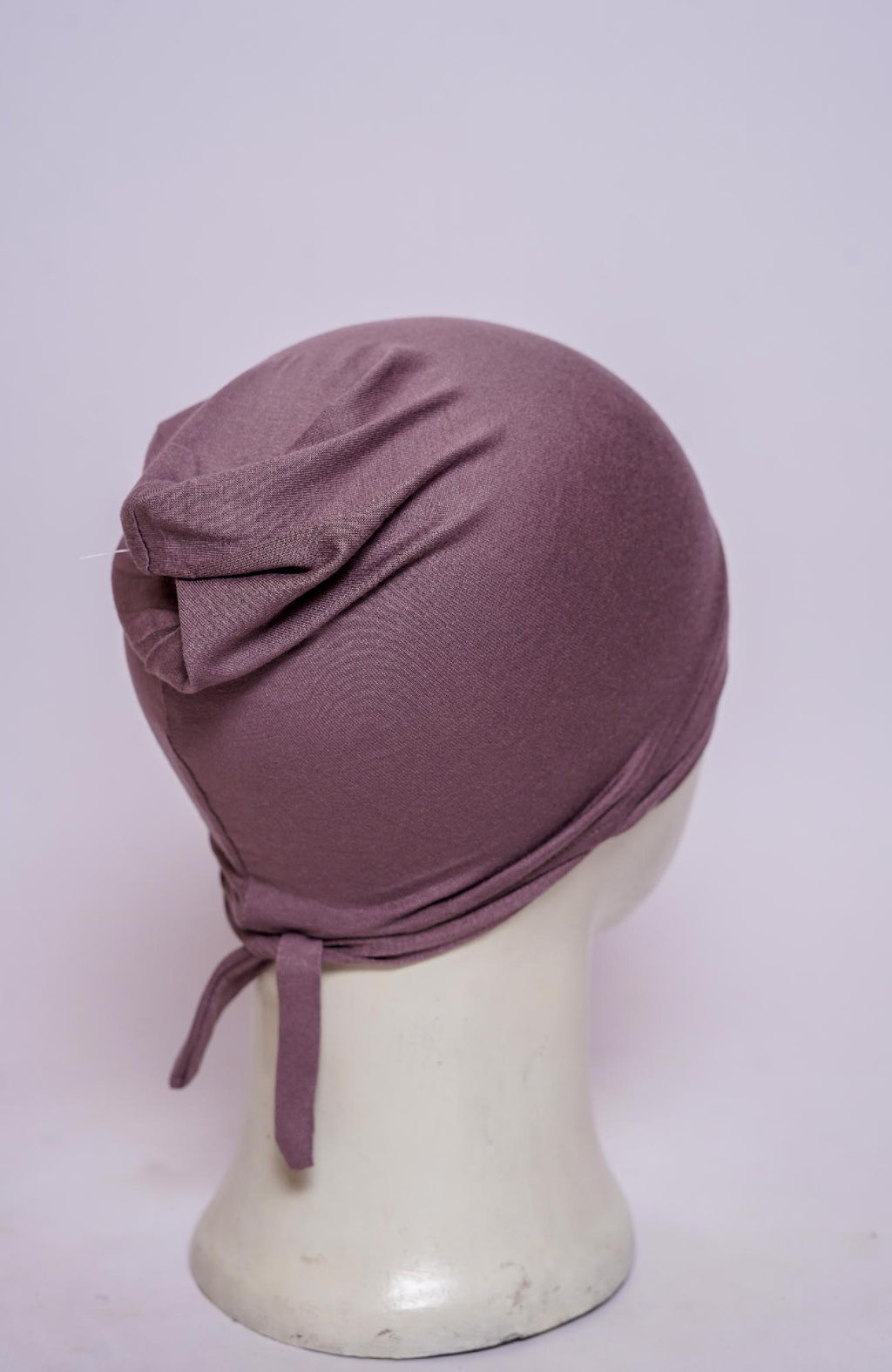 Dual Cross Turban Cap - Dark Mauve