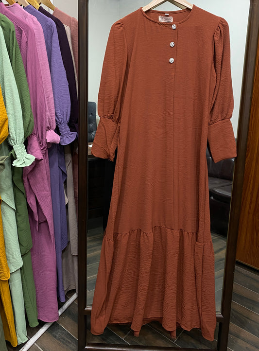 Daisy Maxi Dress-Coral Rust