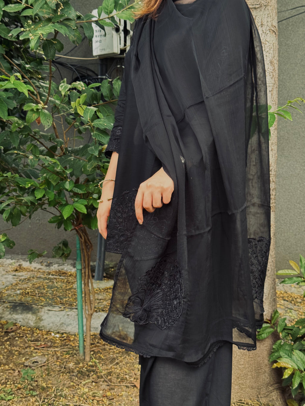 Black Farshi Shalwar Set
